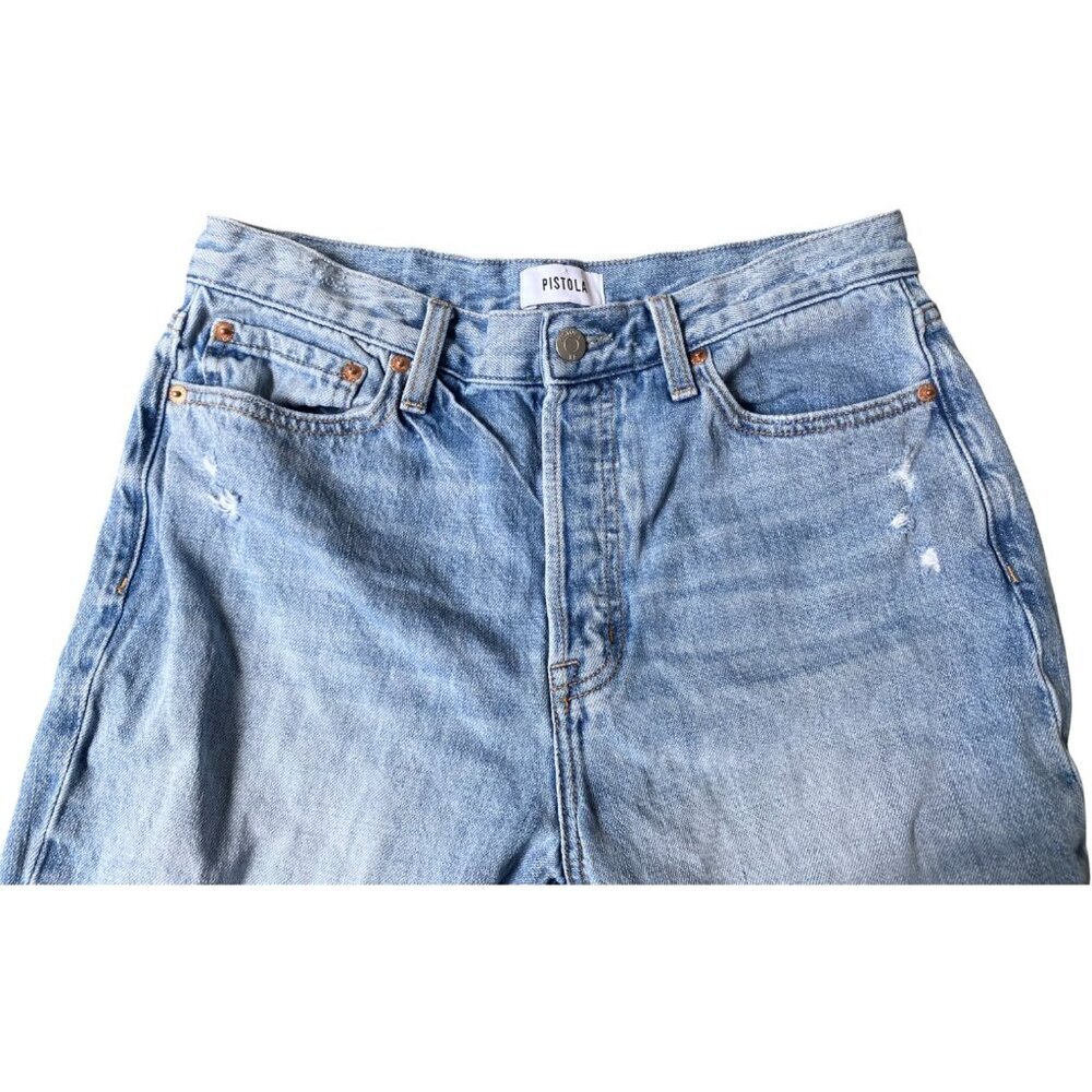 Pistola Light Wash High Rise Straight Charlie Jeans Size 29 - Picture 6 of 7